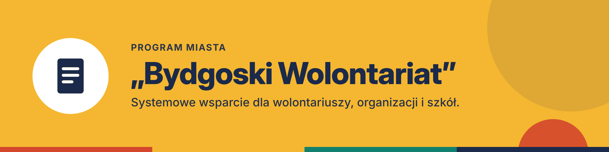 Program miasta „Bydgoski Wolontariat” – systemowe wsparcie dla wolontariuszy, organizacji i szkół.