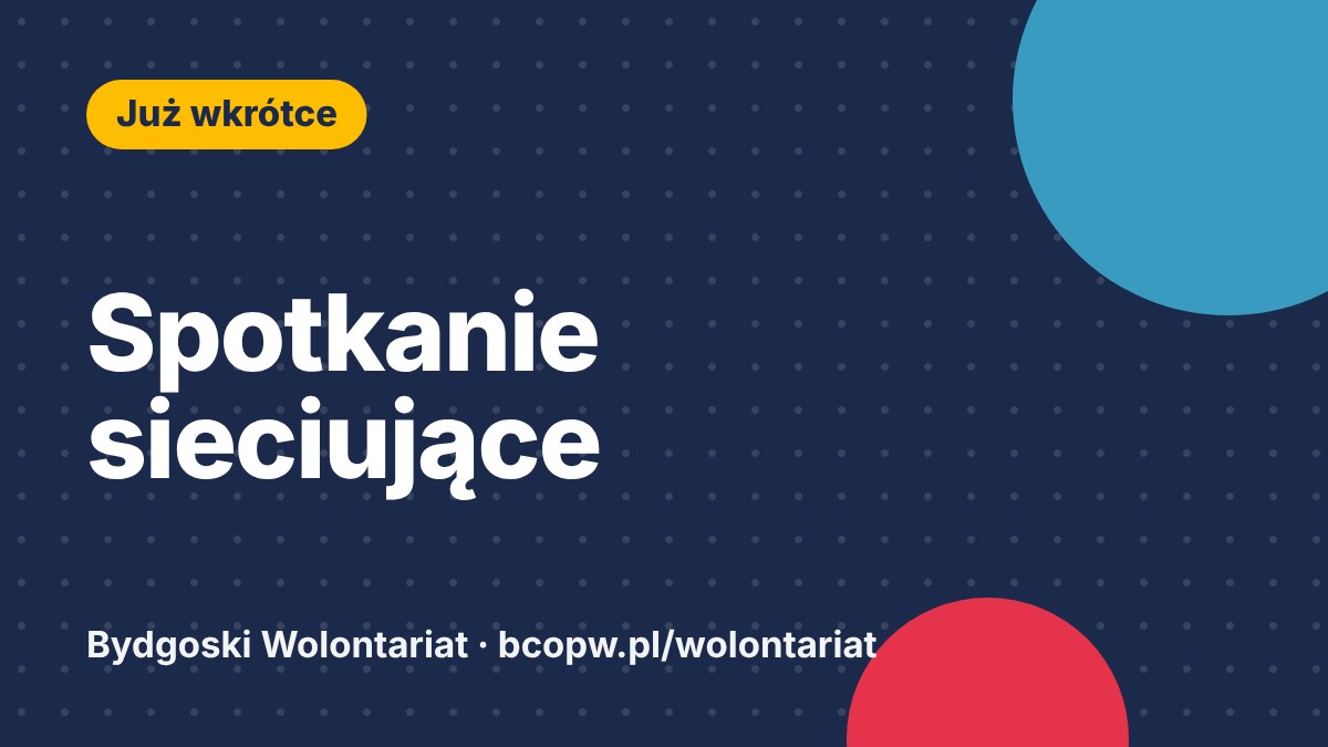 Spotkanie sieciujące Bydgoskiego Wolontariatu – już wkrótce